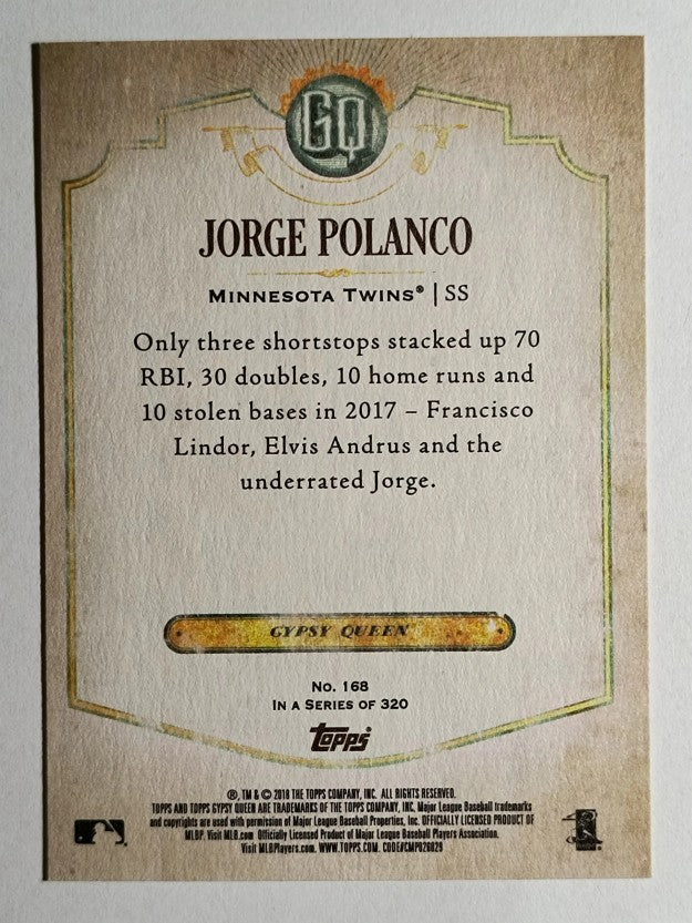 2018 Topps Gypsy Queen #168 Jorge Polanco