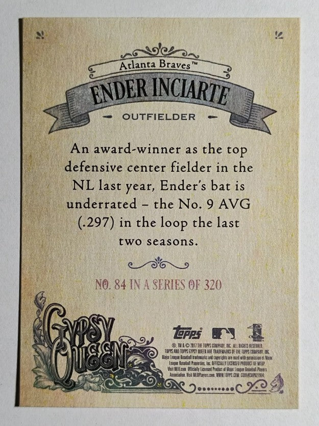 2017 Topps Gypsy Queen #84 Ender Inciarte