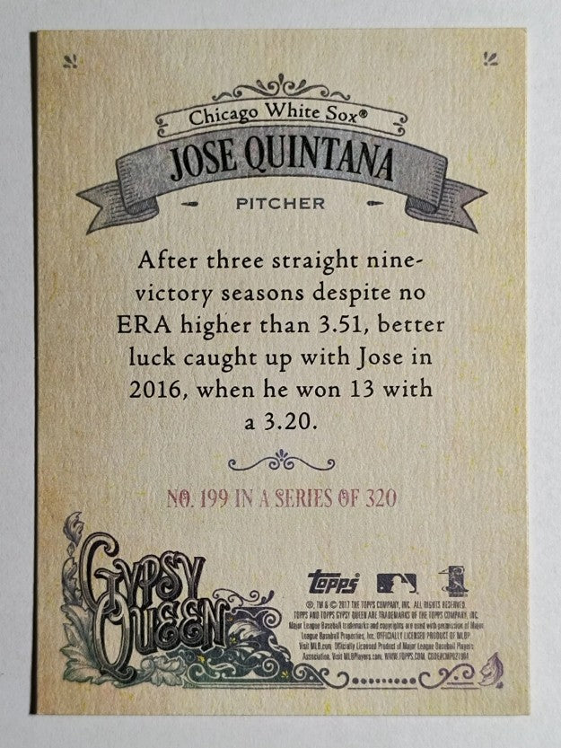 2017 Topps Gypsy Queen #199 Jose Quintana