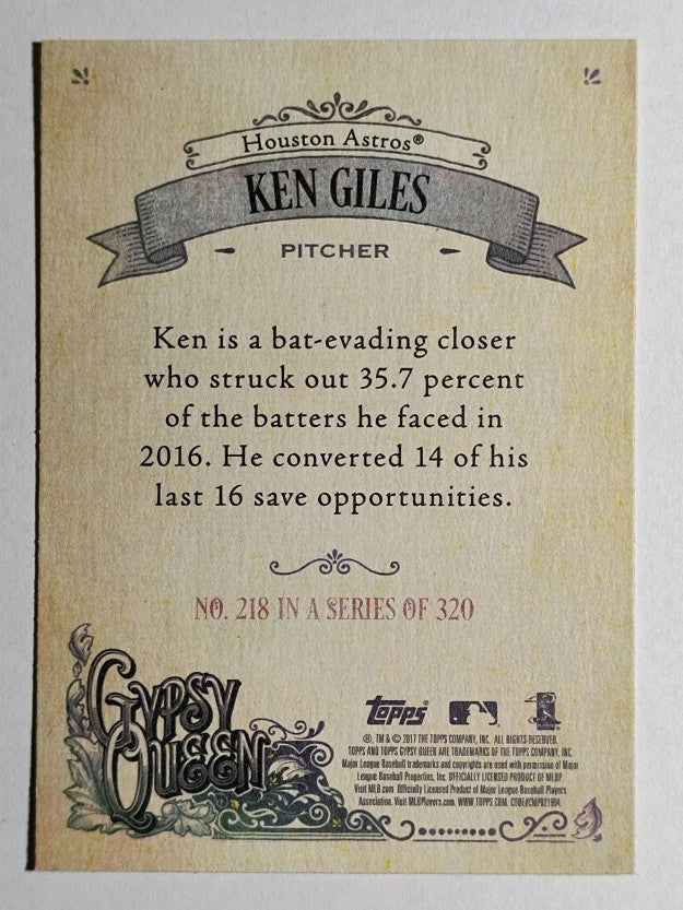 2017 Topps Gypsy Queen #218 Ken Giles