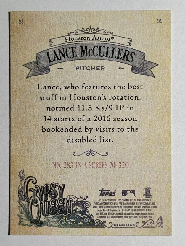 2017 Topps Gypsy Queen #283 Lance McCullers