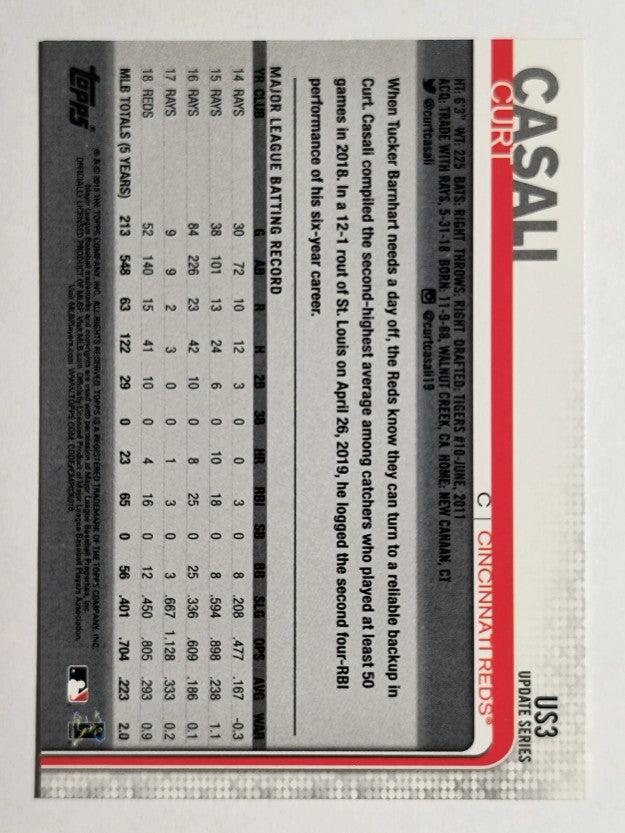 2019 Topps Update #US3 Curt Casali