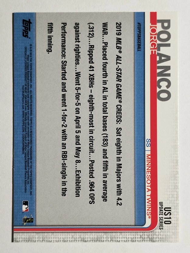 2019 Topps Update #US10 Jorge Polanco AS