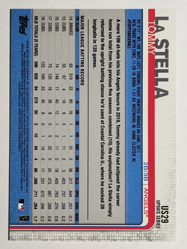2019 Topps Update #US29 Tommy La Stella