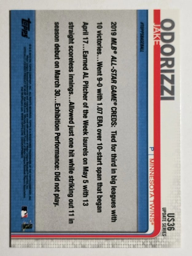 2019 Topps Update #US36 Jake Odorizzi AS