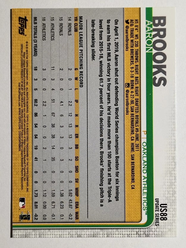 2019 Topps Update #US88 Aaron Brooks RC