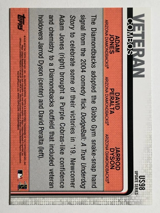2019 Topps Update #US98 Adam Jones/Jarrod Dyson/David Peralta