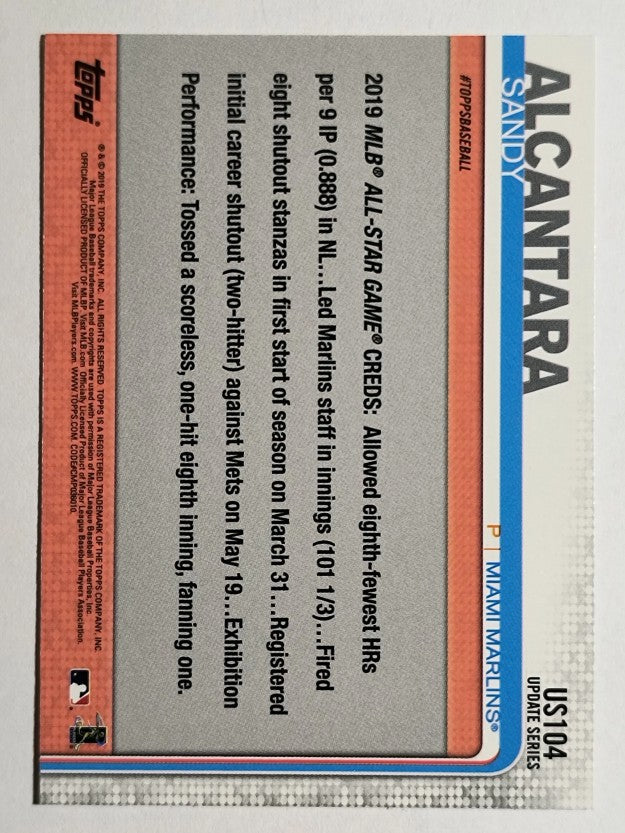 2019 Topps Update #US104 Sandy Alcantara AS