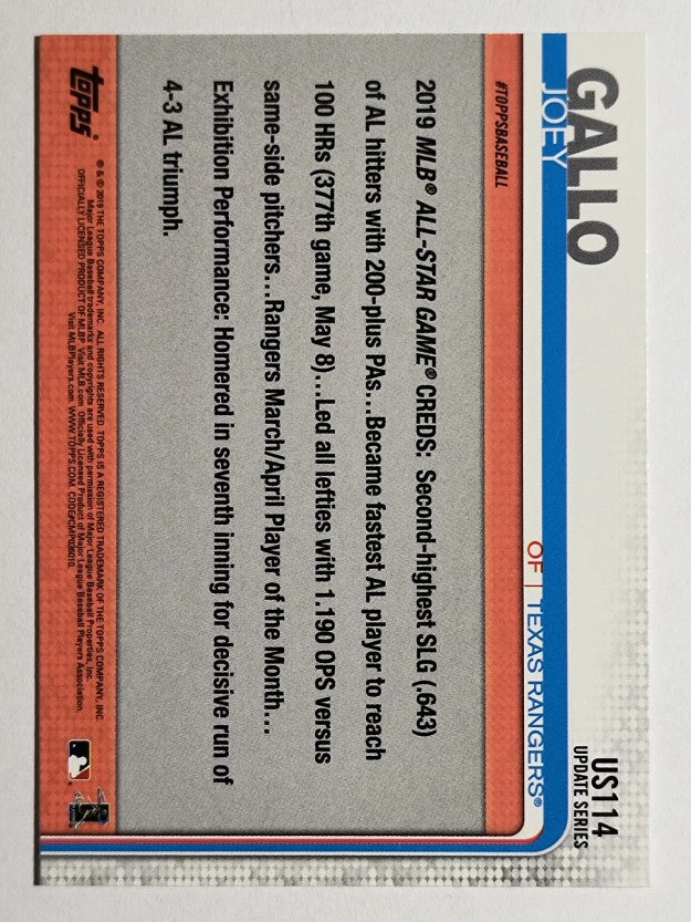 2019 Topps Update #US114 Joey Gallo AS