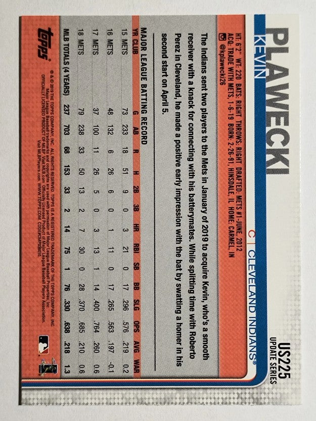 2019 Topps Update #US225 Kevin Plawecki