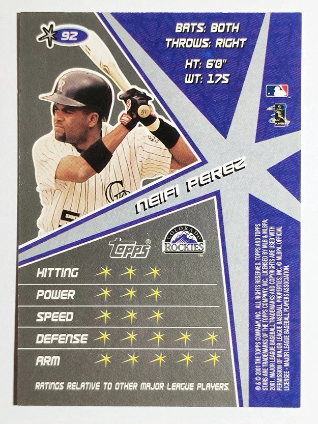 2001 Topps Stars #92 Neifi Perez