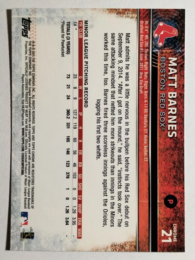 2015 Topps Chrome #21 Matt Barnes RC