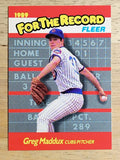 1989 Fleer For The Record #5 Greg Maddux