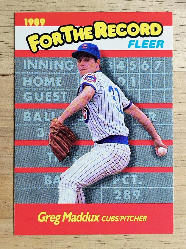 1989 Fleer For The Record #5 Greg Maddux