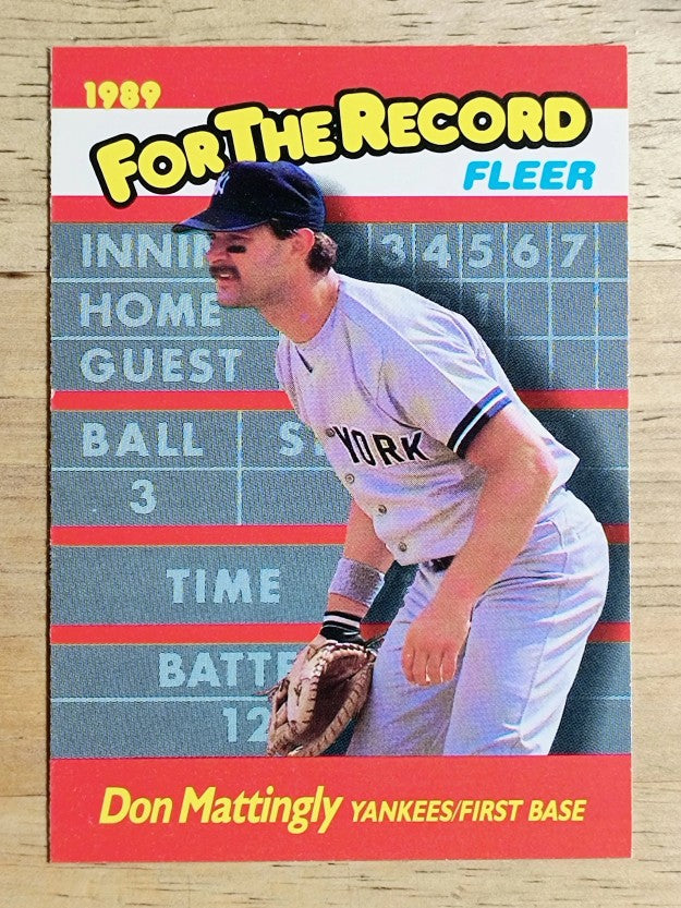 1989 Fleer For The Record #6 Don Mattingly
