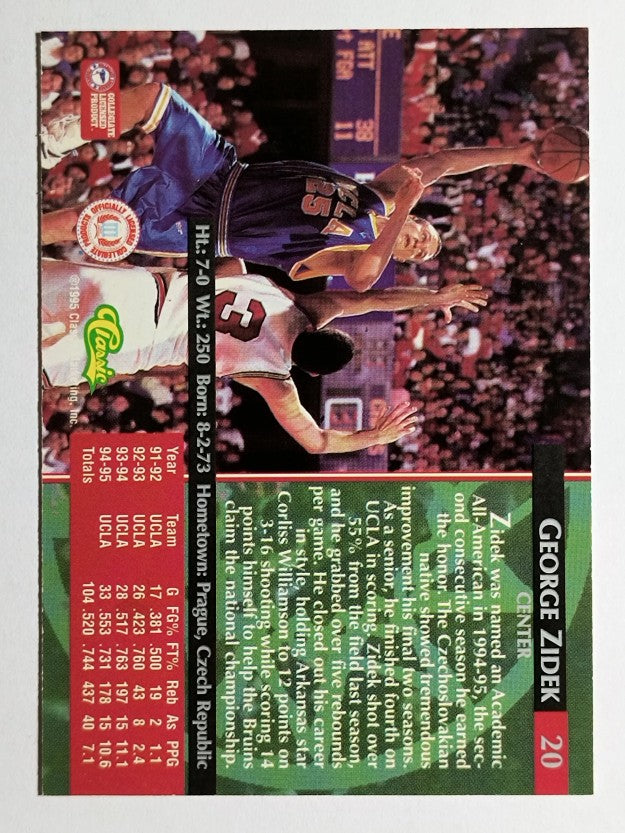 1995 Classic #20 George Zidek