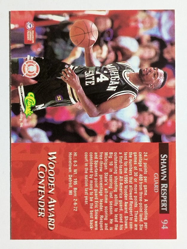 1995 Classic #94 Shawn Respert AW