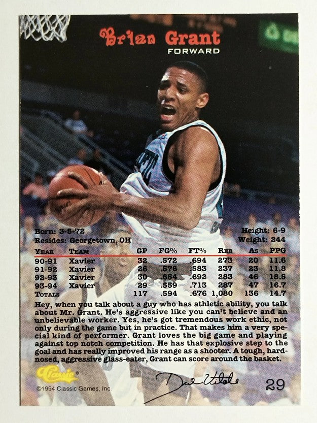 1994 Classic #29 Brian Grant