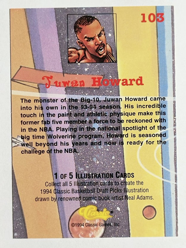 1994 Classic #103 Juwan Howard COMIC SP