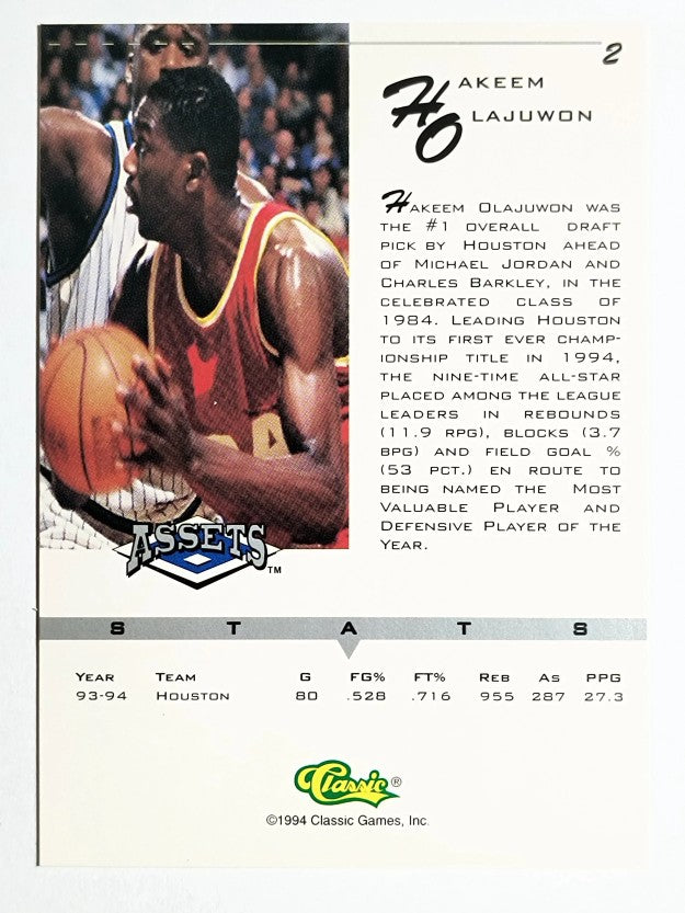 1994-95 Assets #2 Hakeem Olajuwon