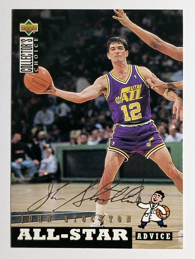1994-95 Collector's Choice Silver Signature #196 John Stockton ASA (NM)