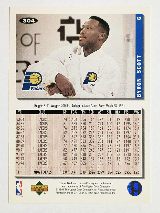 1994-95 Collector's Choice Silver Signature #304 Byron Scott