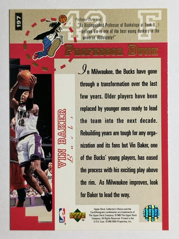 1995-96 Collector's Choice Player's Club #197 Vin Baker PD