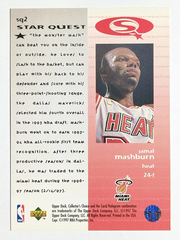 1997-98 Collector's Choice StarQuest #2 Jamal Mashburn