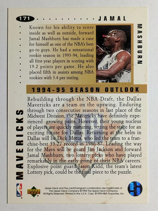 1994-95 Collector's Choice #171 Jamal Mashburn TO