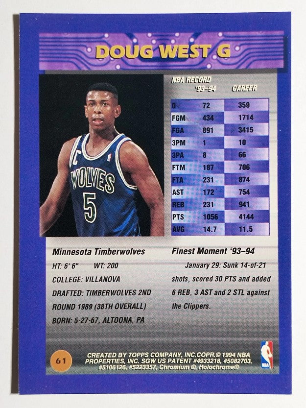 1994-95 Finest #61 Doug West