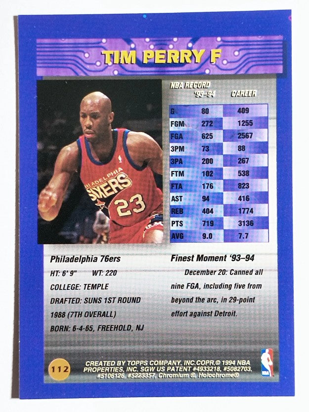 1994-95 Finest #112 Tim Perry