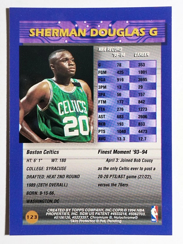 1994-95 Finest #123 Sherman Douglas