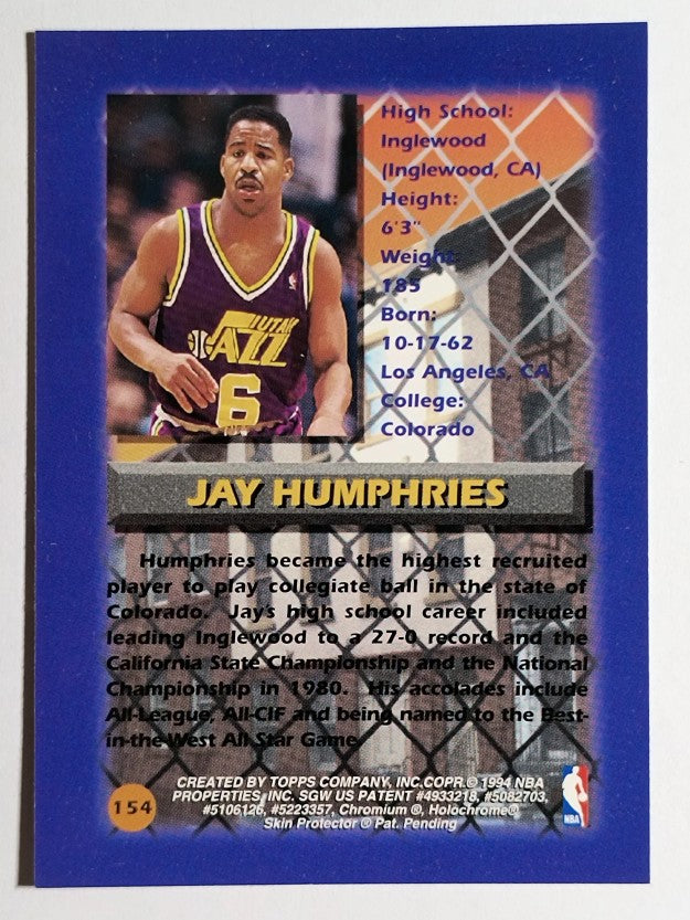 1994-95 Finest #154 Jay Humphries CY