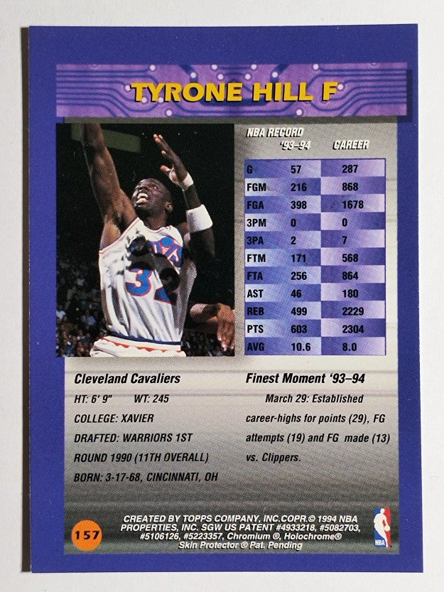 1994-95 Finest #157 Tyrone Hill