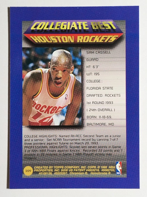1994-95 Finest #209 Sam Cassell CB