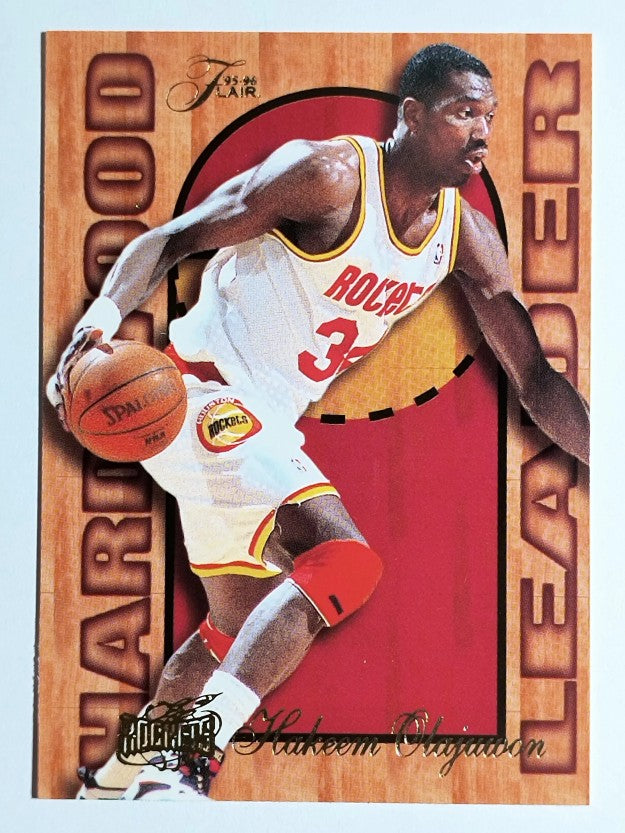 1995-96 Fleer Flair Hardwood Leaders #10 Hakeem Olajuwon