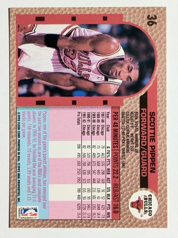 1992-93 Fleer #36 Scottie Pippen