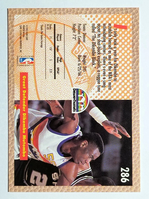 1992-93 Fleer #286 Dikembe Mutombo SD