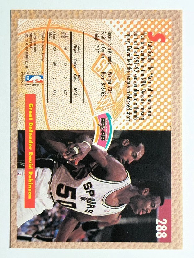 1992-93 Fleer #288 David Robinson SD