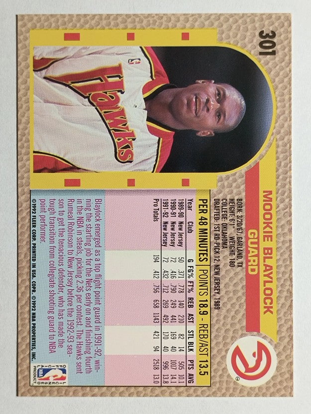 1992-93 Fleer #301 Mookie Blaylock