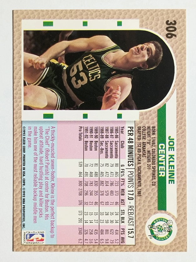 1992-93 Fleer #306 Joe Kleine