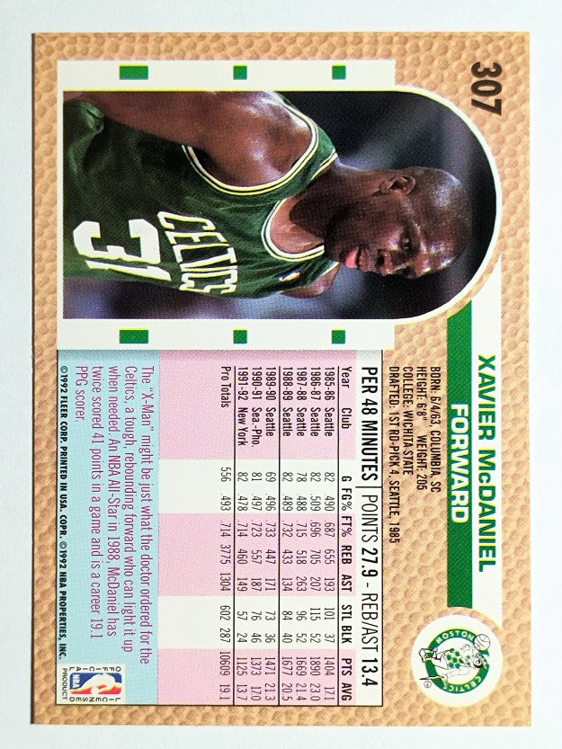 1992-93 Fleer #307 Xavier McDaniel