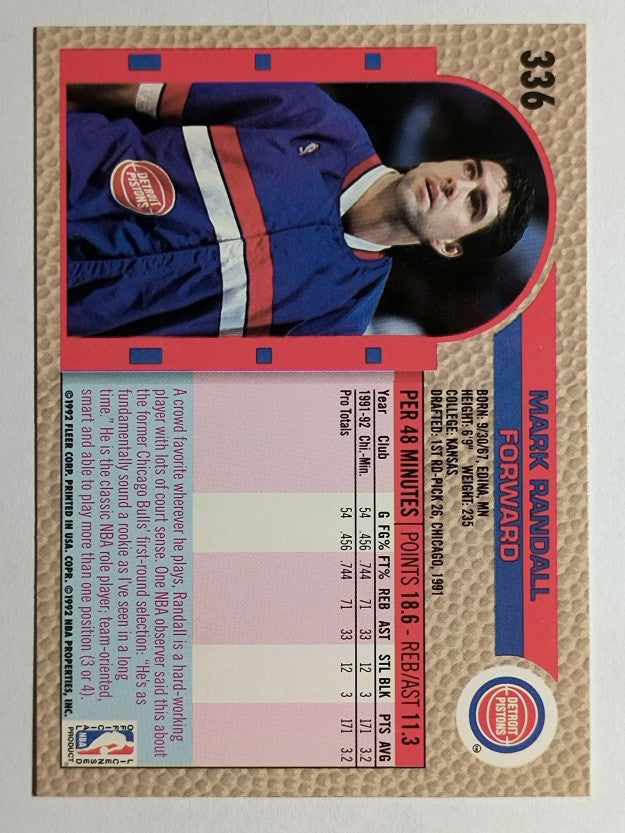 1992-93 Fleer #336 Mark Randall
