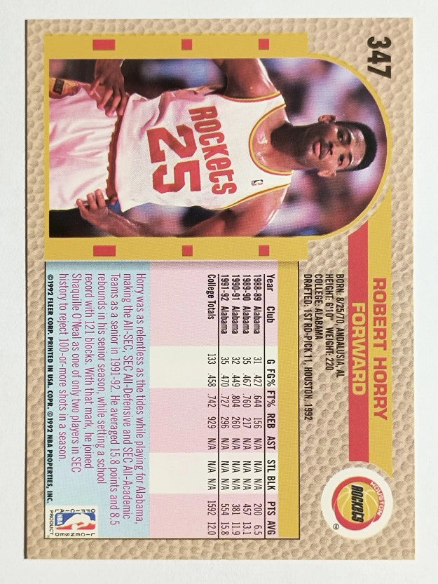 1992-93 Fleer #347 Robert Horry RC