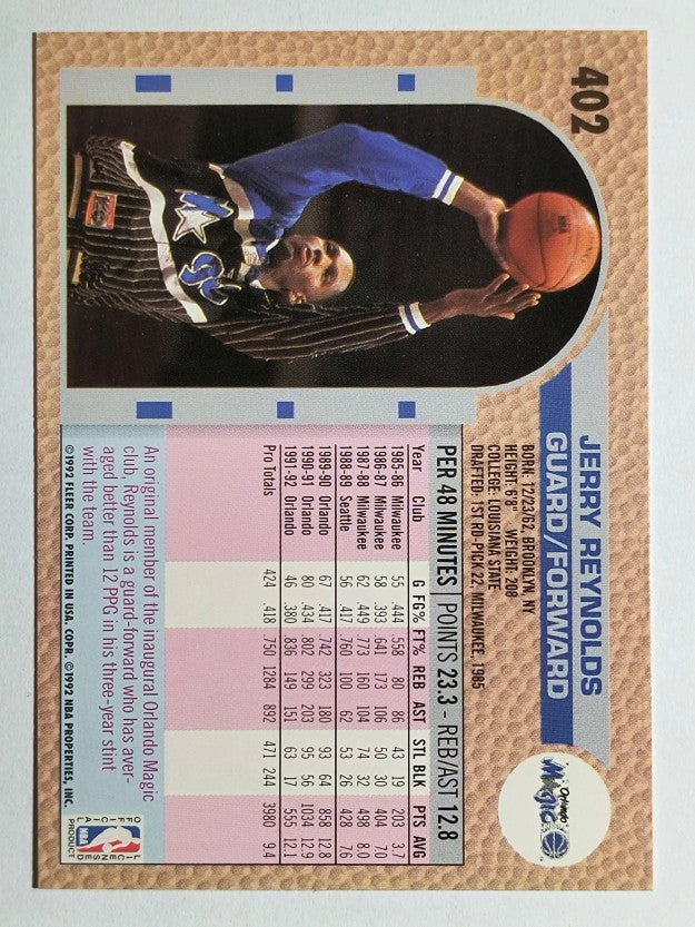 1992-93 Fleer #402 Jerry Reynolds