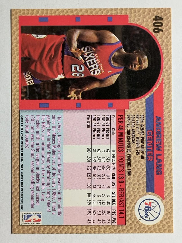 1992-93 Fleer #406 Andrew Lang