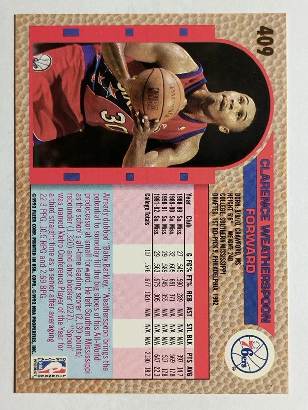 1992-93 Fleer #409 C.Weatherspoon RC