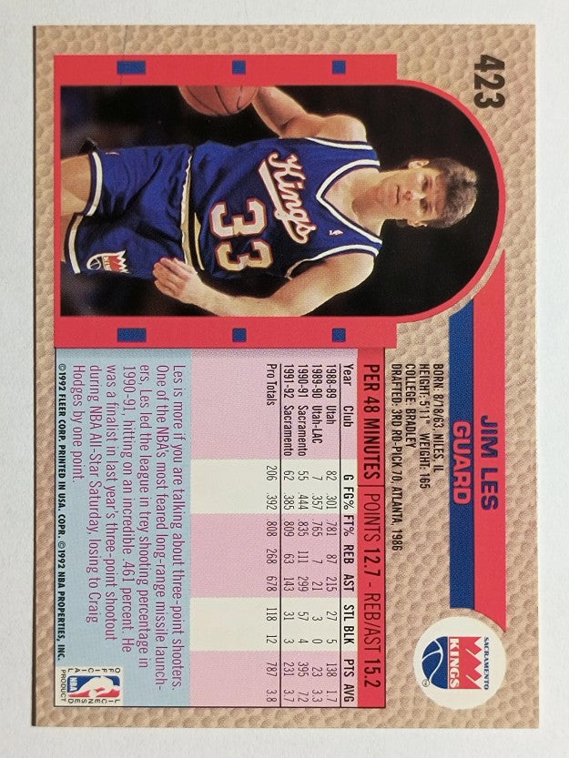 1992-93 Fleer #423 Jim Les