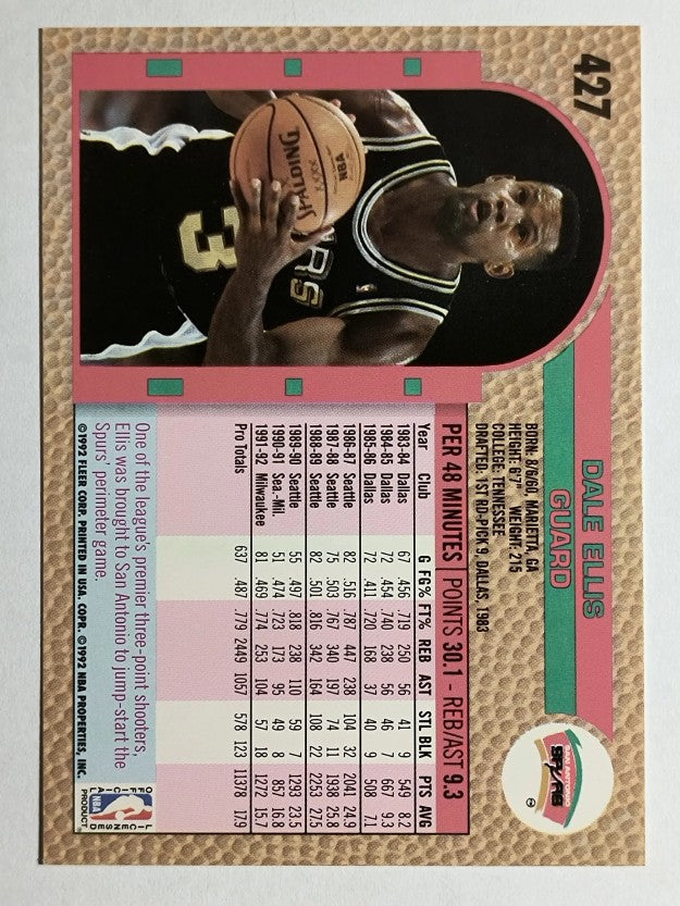 1992-93 Fleer #427 Dale Ellis