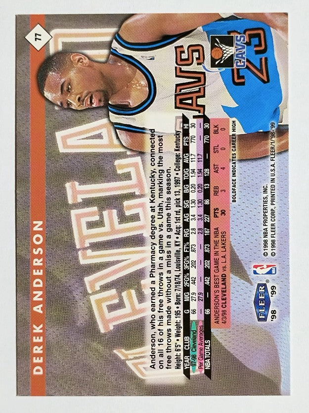 1998-99 Fleer Tradition #77 Derek Anderson